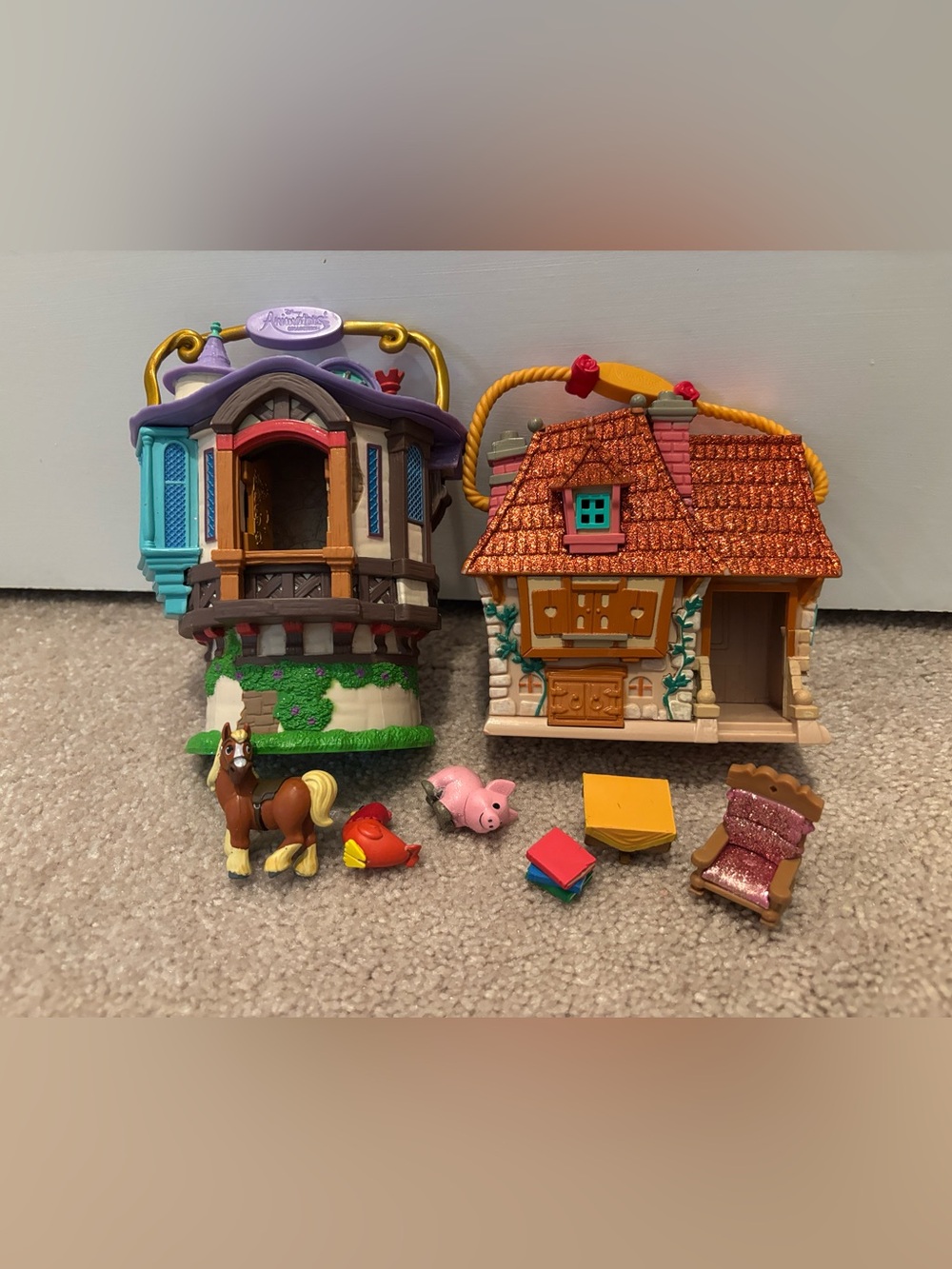 Disney Animators Collection Littles Belle’s House Rapunzels Tower Play Sets
